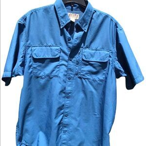 Fishing Hiking Up Down Blue Breathable CoolPlus Shirt Duluth Men's M
